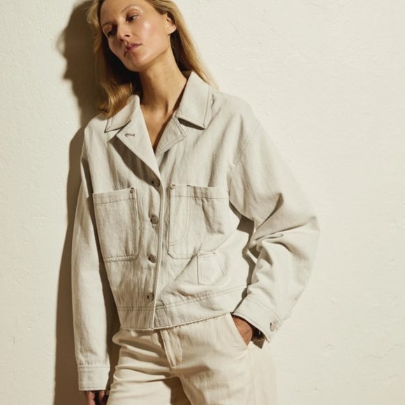 vince cropped utility jacket